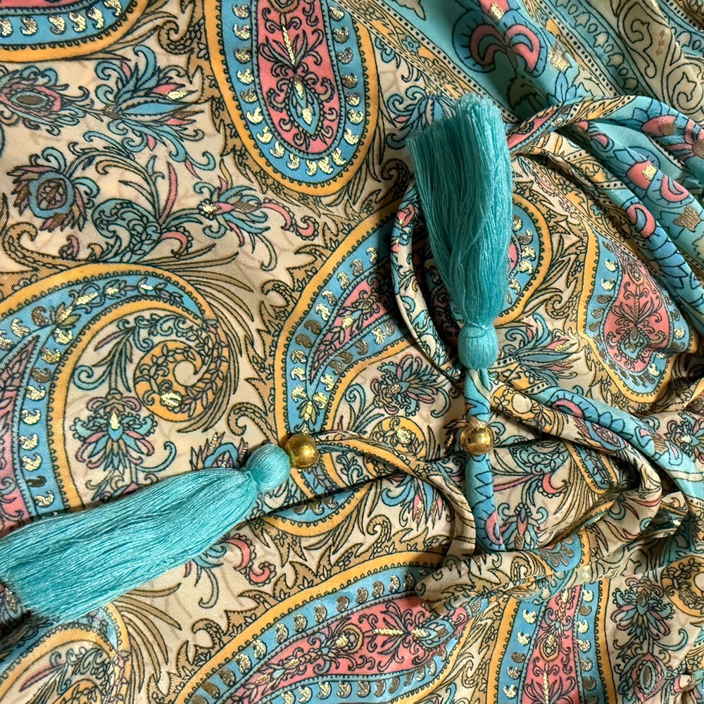 Mariposa Vibrant Paisley Beach Dress Size S. Excellent Condition - Picture 4 of 7